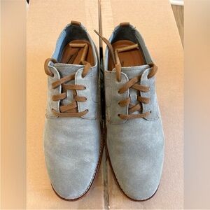 Cole Haan Men's Suede Oxfords - Light Gray and Brown in size 9